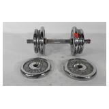 Bollinger dumbbell weight with four 3 pound discs