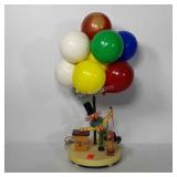 Clown with balloons poly table lamp, 19" tall