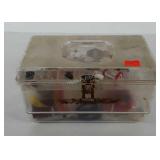 Sewing box full of sewing supplies, includes