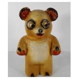 Teddy bear coin bank, missing stopper, 14.5"