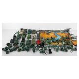 Toys, army tanks, planes, helicopters, cars, and
