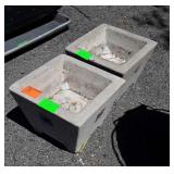 Pair of Decorative concrete Planters, small size