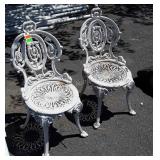Pair of Gardening Decor Cast iron Chairs