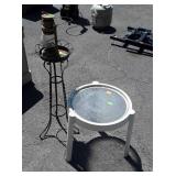 Misc. Outdoor Accessories lot, Plantstand with