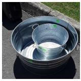 Two Galvanized Washtubs, like new condition
