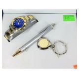 Louis Delon wrist watch not running with pen and