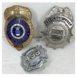 Three badges, 1989 special agent, Arlington fire