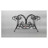 Decorative wire magazine rack, 18" × 4.5" × 11.5"