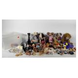 Toys, Barbie dolls, stuffed animals, porcelain