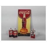 Advertisement group,  Coca-Cola board sign, 6.5"