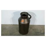 Metal milk jug, single handle, 19" tall