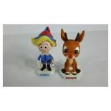 Rudolph and Hermey 7" bobble heads, BD&A Inc.