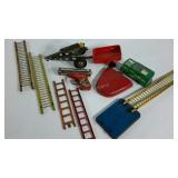 Group of old toy parts