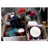 Skid lot, home goods, dinnerware, food storage,