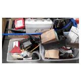 Skid lot, tools and hardware, shop lights, paint