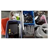 Skid lot, dinnerware, lamps, cords & cables,