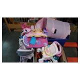 Skid lot, toys, etc., most need cleaning, note