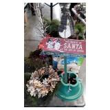 Skid lot, seasonal holiday decor, wreathes,