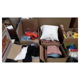 Large lot of ladies clothing and textiles, sizes