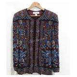 Niteline beaded silk ladies jackets, size XL