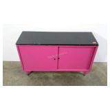 Painted cabinet with sliding doors 12 x 35 x 23