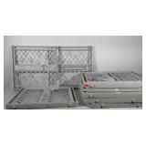 Group of seven North States pet safety gates,
