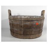 Wood panel wash tub, 22.5" × 12"