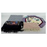 Textiles, includes two table runners, quilted