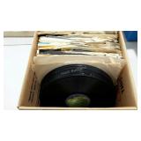 Vinyl record albums, most without jacket or