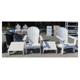Pair of Folding Adirondack Chairs with