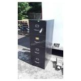 Office File Cabinet, black, 4 legal size Drawers,