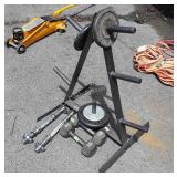 Steel Weights and Rack, two 10lbs Dumbbell