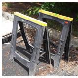 Pair of poly Folding Saw Horses