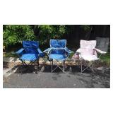 Three Camping Chairs used condition