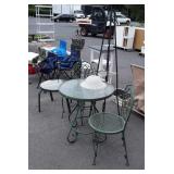 Outdoor Furniture lot, 2 wrought iron chairs, 26"