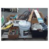 Skid lot: Valspar Paint, Hardware, wiring, check