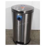 Stainless steel flip-top trash can, 2