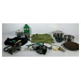 Drawstring military style bag with outdoorsman