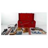 Power Kraft metal tool box full of tools and