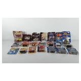 Collectible cars in packaging, includes 21 total,