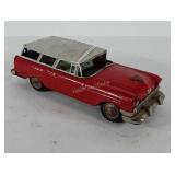 Metal friction toy car, 9.5" made in Japan