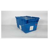 Industrial tote with interlocking lid, 22" × 15"