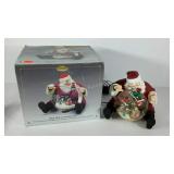 Holiday Snowfall Santa with Snow globe, in