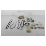 Jewelry, includes beaded necklaces, wire, beads,