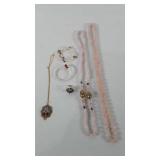 Jewelry, includes three necklaces, two bracelets,