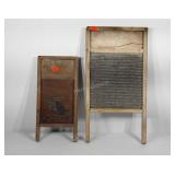 Two washboards, in rough shape
