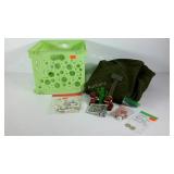 Storage tote, includes cancelled stamps,