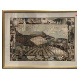 Extra large framed print, 56x42, frame has