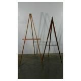 Two easels, 64"