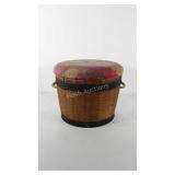Wooden bucket with cushion